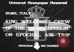 Standbild Graf Zeppelin Rom Italien, 1933, aus Sekunde 9 historischem Filmmaterial Videoclip 65675066031