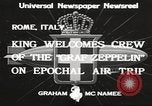 Standbild Graf Zeppelin Rom Italien, 1933, aus Sekunde 10 historischem Filmmaterial Videoclip 65675066031