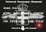Standbild Graf Zeppelin Rom Italien, 1933, aus Sekunde 11 historischem Filmmaterial Videoclip 65675066031