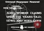 Standbild 128 Jahre alte Frau Delhi California USA, 1933, aus Sekunde 4 historischem Filmmaterial Videoclip 65675066032