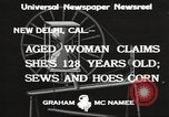 Standbild 128 Jahre alte Frau Delhi California USA, 1933, aus Sekunde 11 historischem Filmmaterial Videoclip 65675066032