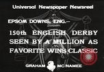 Immagine di Derby inglese Epsom Inghilterra, 1933, secondo 5 filmato di repertorio 65675066036