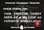 Immagine di Derby inglese Epsom Inghilterra, 1933, secondo 7 filmato di repertorio 65675066036