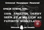Immagine di Derby inglese Epsom Inghilterra, 1933, secondo 8 filmato di repertorio 65675066036