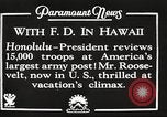 Standbild Franklin Roosevelt Pearl Harbor Hawaii USA, 1934, aus Sekunde 4 historischem Filmmaterial Videoclip 65675066039