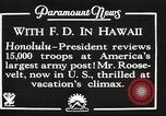 Standbild Franklin Roosevelt Pearl Harbor Hawaii USA, 1934, aus Sekunde 5 historischem Filmmaterial Videoclip 65675066039