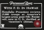 Standbild Franklin Roosevelt Pearl Harbor Hawaii USA, 1934, aus Sekunde 6 historischem Filmmaterial Videoclip 65675066039