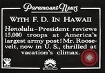 Standbild Franklin Roosevelt Pearl Harbor Hawaii USA, 1934, aus Sekunde 10 historischem Filmmaterial Videoclip 65675066039