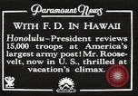 Standbild Franklin Roosevelt Pearl Harbor Hawaii USA, 1934, aus Sekunde 11 historischem Filmmaterial Videoclip 65675066039