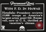 Standbild Franklin Roosevelt Pearl Harbor Hawaii USA, 1934, aus Sekunde 12 historischem Filmmaterial Videoclip 65675066039