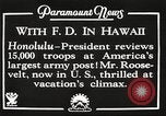 Standbild Franklin Roosevelt Pearl Harbor Hawaii USA, 1934, aus Sekunde 13 historischem Filmmaterial Videoclip 65675066039