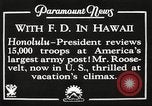 Standbild Franklin Roosevelt Pearl Harbor Hawaii USA, 1934, aus Sekunde 14 historischem Filmmaterial Videoclip 65675066039