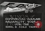 Image of aircraft reliability tour Dearborn Michigan USA, 1925, second 7 stock footage video 65675066082