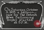 Immagine di Gara a palloncino Detroit Michigan USA, 1925, secondo 3 filmato di repertorio 65675066084