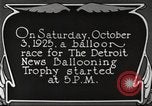 Immagine di Gara a palloncino Detroit Michigan USA, 1925, secondo 8 filmato di repertorio 65675066084