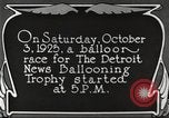 Immagine di Gara a palloncino Detroit Michigan USA, 1925, secondo 12 filmato di repertorio 65675066084