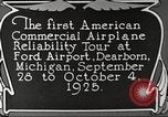 Image of Airplane Reliability Tour Dearborn Michigan USA, 1925, second 31 stock footage video 65675066194