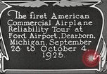 Image of Airplane Reliability Tour Dearborn Michigan USA, 1925, second 34 stock footage video 65675066194
