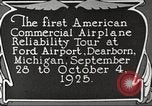 Image of Airplane Reliability Tour Dearborn Michigan USA, 1925, second 35 stock footage video 65675066194
