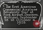 Image of Airplane Reliability Tour Dearborn Michigan USA, 1925, second 39 stock footage video 65675066194