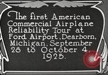 Image of Airplane Reliability Tour Dearborn Michigan USA, 1925, second 41 stock footage video 65675066194
