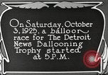 Standbild Balloon race Detroit Michigan USA, 1925, aus Sekunde 3 historischem Filmmaterial Videoclip 65675066197
