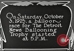 Standbild Balloon race Detroit Michigan USA, 1925, aus Sekunde 8 historischem Filmmaterial Videoclip 65675066197