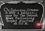 Standbild Balloon race Detroit Michigan USA, 1925, aus Sekunde 10 historischem Filmmaterial Videoclip 65675066197