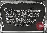 Standbild Balloon race Detroit Michigan USA, 1925, aus Sekunde 13 historischem Filmmaterial Videoclip 65675066197