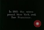 Image of transcontinental telephone line United States USA, 1926, second 31 stock footage video 65675066327