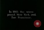 Image of transcontinental telephone line United States USA, 1926, second 34 stock footage video 65675066327