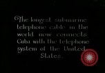 Image of cable to Cuba United States USA, 1926, second 1 stock footage video 65675066331