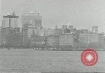 Image of Brooklyn Bridge and Williamsburg Bridge New York City USA, 1918, second 3 stock footage video 65675066758