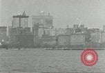 Image of Brooklyn Bridge and Williamsburg Bridge New York City USA, 1918, second 4 stock footage video 65675066758
