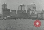 Image of Brooklyn Bridge and Williamsburg Bridge New York City USA, 1918, second 8 stock footage video 65675066758