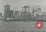 Image of Brooklyn Bridge and Williamsburg Bridge New York City USA, 1918, second 9 stock footage video 65675066758