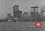 Image of Brooklyn Bridge and Williamsburg Bridge New York City USA, 1918, second 12 stock footage video 65675066758
