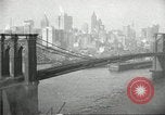 Image of Brooklyn Bridge and Williamsburg Bridge New York City USA, 1918, second 45 stock footage video 65675066758