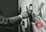 Standbild Hale Woodruff unterrichtet afroamerikanische Studenten Atlanta Georgia USA, 1937, aus Sekunde 42 historischem Filmmaterial Videoclip 65675066796