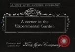Image of Horticulturalist Luther Burbank and his experimental gardens Santa Rosa California USA, 1917, second 22 stock footage video 65675066832