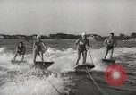 Image of water skiing stunt Amityville New York USA, 1936, second 29 stock footage video 65675066986