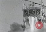 Image of rocket engine explodes on test stand California United States USA, 1951, second 29 stock footage video 65675067046