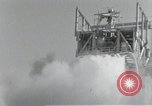 Image of rocket engine explodes on test stand California United States USA, 1951, second 30 stock footage video 65675067046