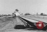 Image of Rocket sled goes off end of track California United States USA, 1951, second 3 stock footage video 65675067048