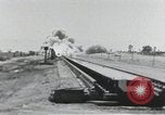Image of Rocket sled goes off end of track California United States USA, 1951, second 4 stock footage video 65675067048