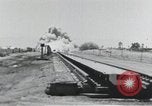 Image of Rocket sled goes off end of track California United States USA, 1951, second 5 stock footage video 65675067048
