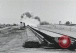 Image of Rocket sled goes off end of track California United States USA, 1951, second 9 stock footage video 65675067048