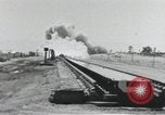 Image of Rocket sled goes off end of track California United States USA, 1951, second 10 stock footage video 65675067048