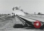 Image of Rocket sled goes off end of track California United States USA, 1951, second 11 stock footage video 65675067048