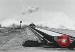 Image of Rocket sled goes off end of track California United States USA, 1951, second 16 stock footage video 65675067048